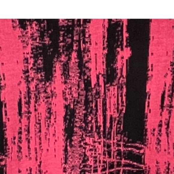 Ming Wang Abstract Knit One Button Jacket Cardigan M Black Pink - Picture 5 of 10